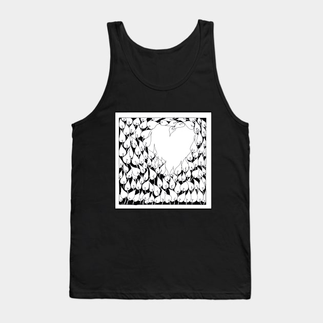 Heart Window of Leaves Tank Top by Kate Pledger